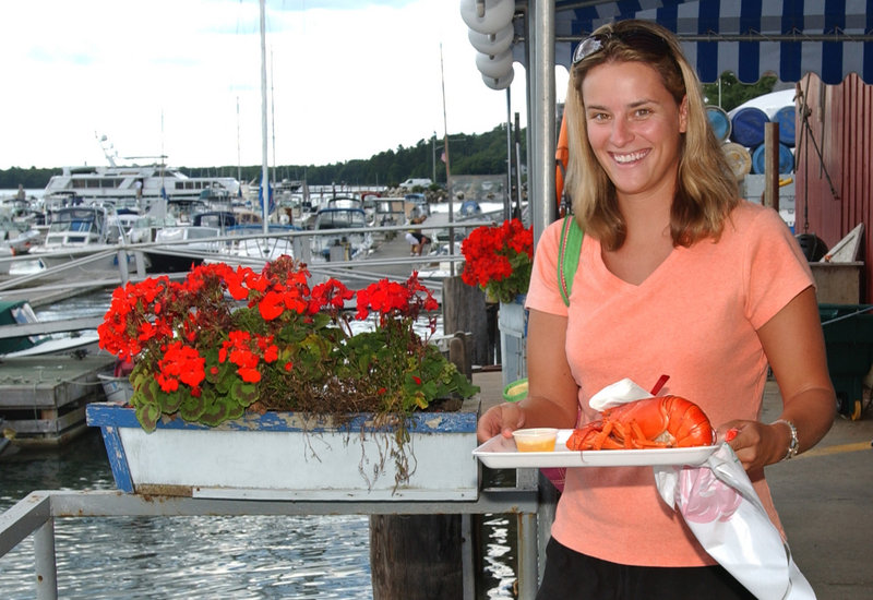 Harraseeket Lunch and Lobster on South Freeport’s waterfront is among several dining spots around Casco Bay where boaters can tie up.