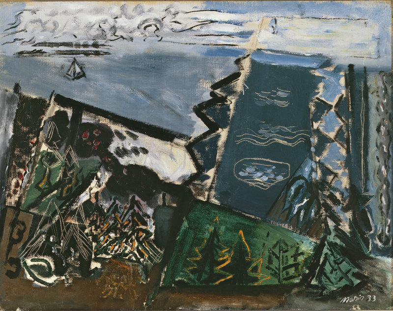 “Composition, Cape Split, Maine, No. 3,” 1933, oil on canvas.