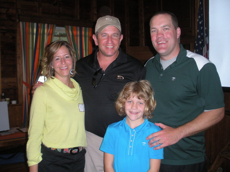 The Frame family continued the work of Don Martin with a golf tournament in his name. Left to right are Jill Frame, ex-Miami Dolphins quarterback Jay Fiedler, Lillian Frame and Gregg Frame.