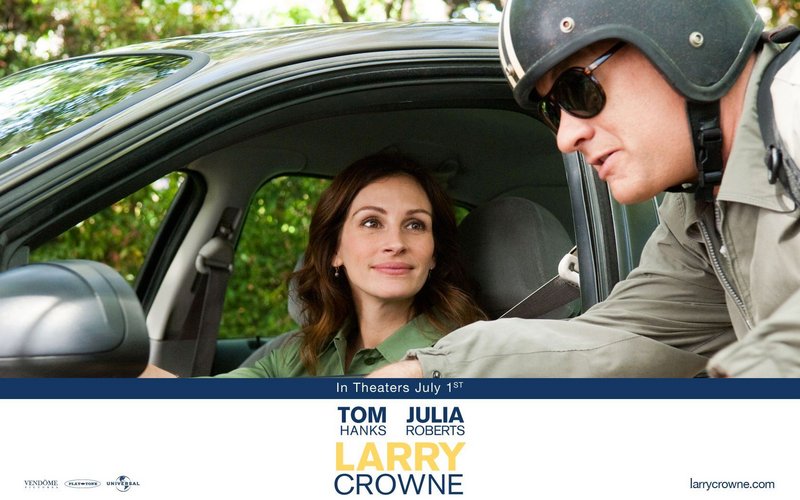 Julia Roberts and Tom Hanks star in "Larry Crowne," a mostly upbeat dramedy that Hanks directed.