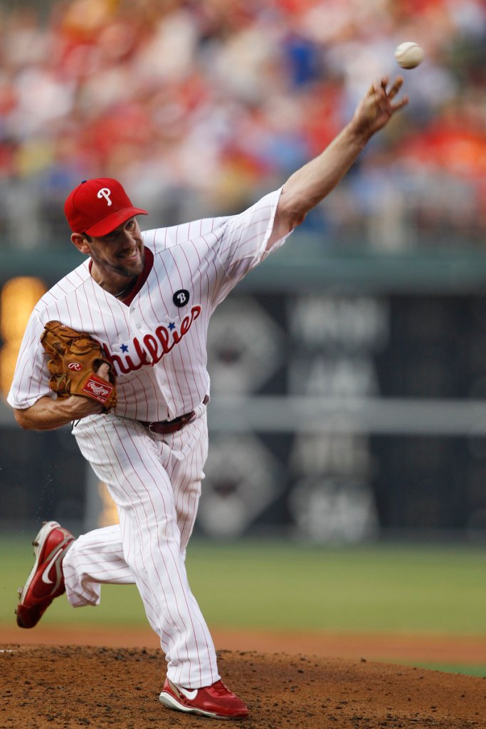 Cliff Lee pitched a two-hit shutout Tuesday night for the Philadelphia Phillies in a 5-0 victory against the Boston Red Sox, who have lost 5 of 6 against National League teams.