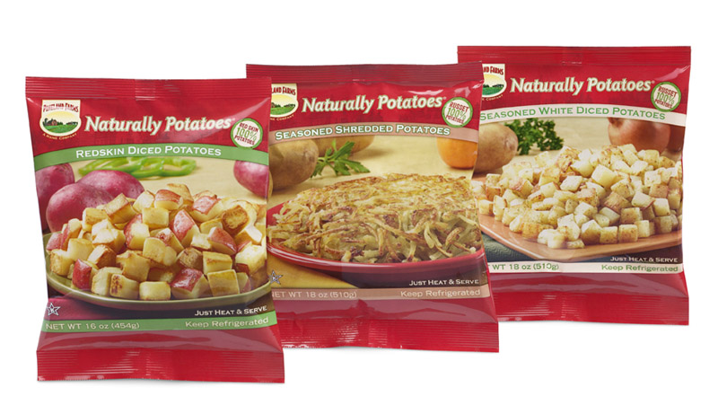 Three heat-and-serve products from Naturally Potatoes in Mars Hill.