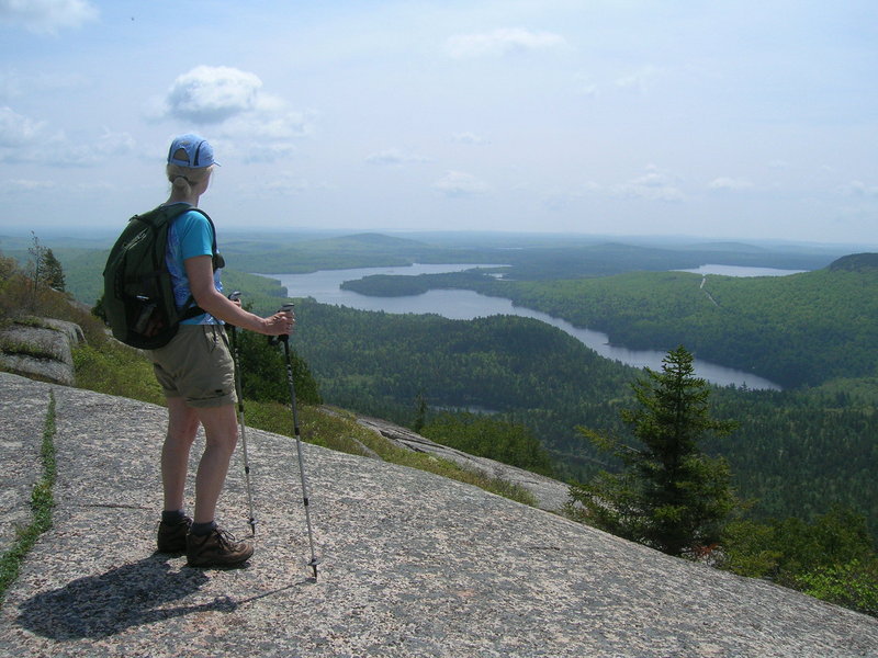 The top of Tunk Mountain offers a beautiful summit ridgeline and cliffs with fantastic views.