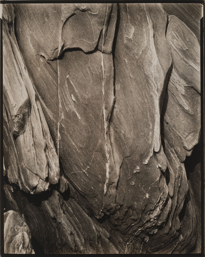 “Rock, Georgetown, Maine,” gelatin silver print by Paul Strand, at the Portland Museum of Art.