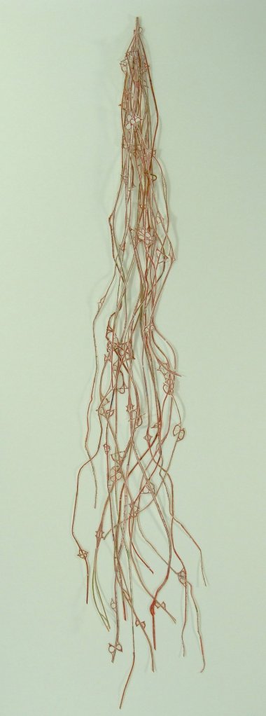 “Lineage,” by Shannon Rankin, maps, monofilament and paper