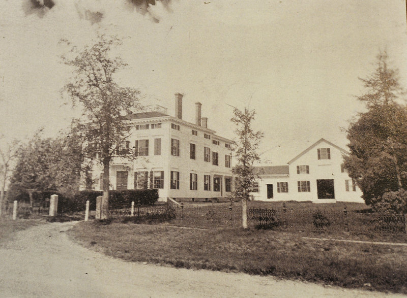 A photograph taken around 1900 shows the Capt. Reuben Merrill House in its original state. The captain died in 1875 during a voyage reluctantly taken to raise funds to pay for the house.