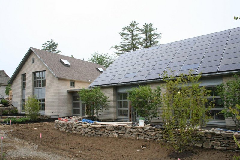 The Bosarge Family Education Center will open Friday at the Coastal Maine Botanical Gardens in Boothbay. Its rooftop solar panels are part of its state-of-the art energy efficiency.