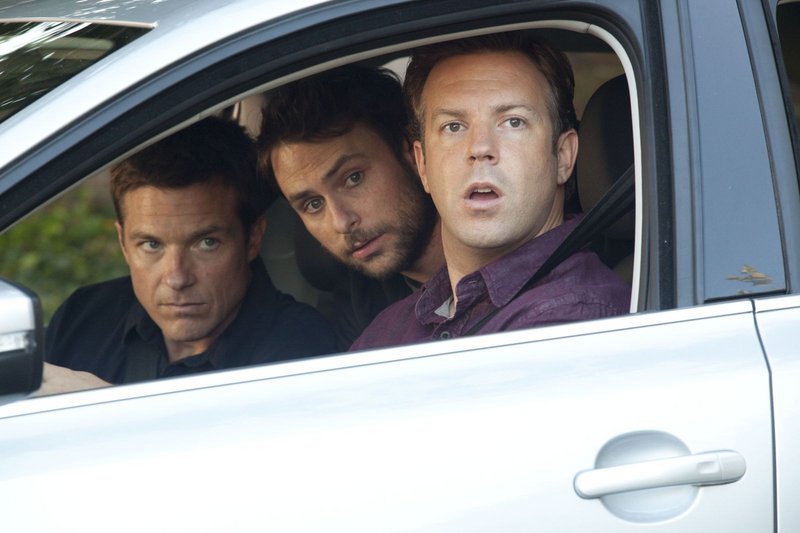 Jason Bateman, left, Charlie Day and Jason Sudeikis plot revenge in "Horrible Bosses," opening Friday.