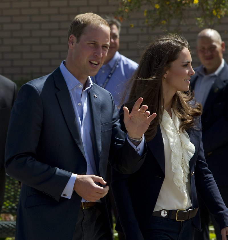 British Prince William and Kate tour Slave Lake in northern Alberta on Wednesday.
