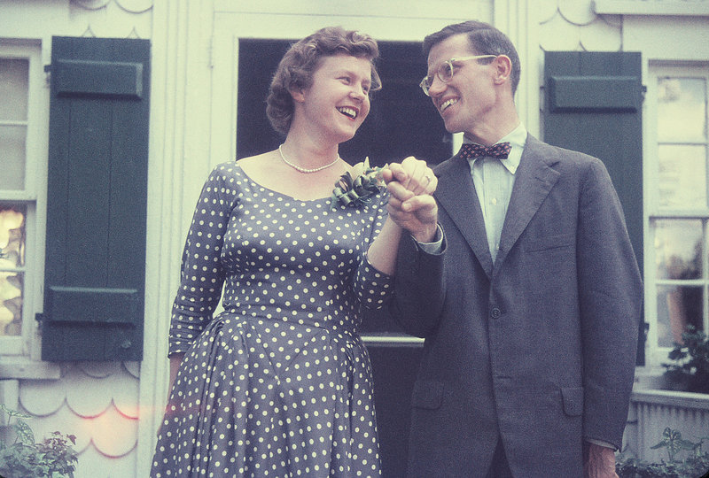 Norman Morse with his first wife, Helen, in 1954, the year they were married.
