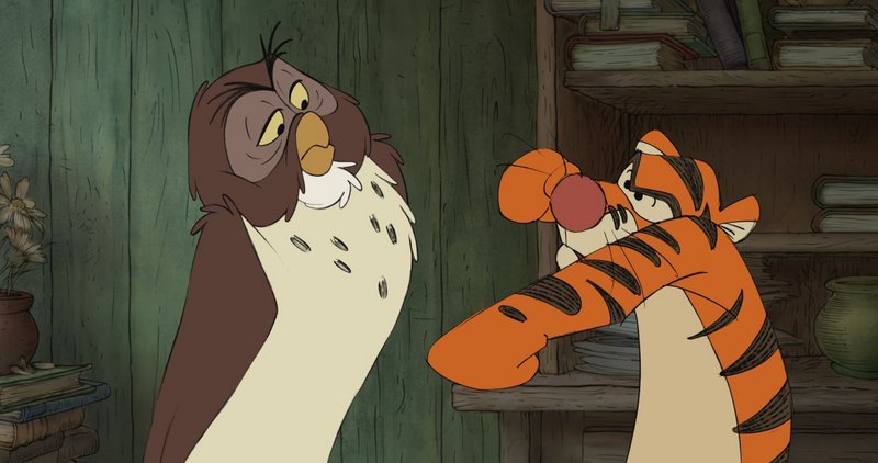 Owl (voiced by Craig Ferguson) and Tigger (voiced by Jim Cummings) in Disney s new "Winnie the Pooh"