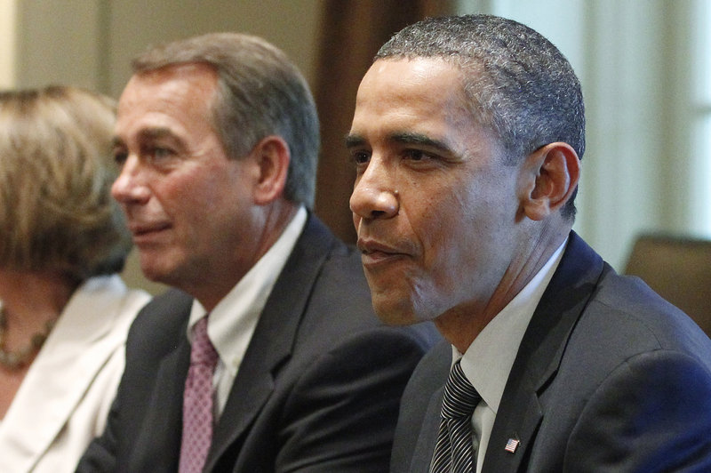 President Obama and Speaker John Boehner discuss the budget.