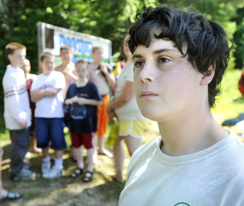 Cavan Eccleston, 17, is a first-year counselor and a certified lifeguard this summer at Camp Susan Curtis in Stoneham, where he has spent part of every summer since he was a 7-year-old who could barely swim. “I wasn’t really in one home a lot,” he says. “This is my home.”