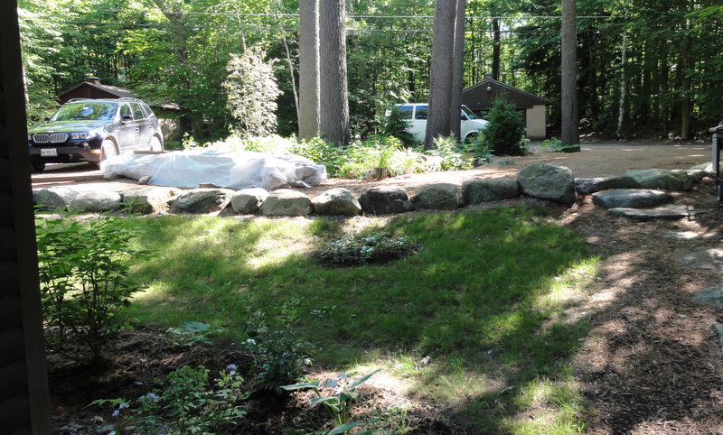 Torrents of rainwater used to flow directly into Sebago Lake at this property in Casco but are now are filtered via "Lakescaping," a program of the Portland Water District.