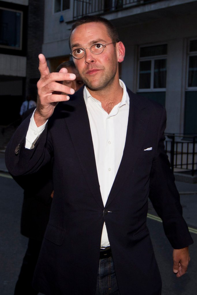 James Murdoch, son of Rupert Murdoch, leaves his father’s residence in London on July 10. Questions are being raised about whether he lied to lawmakers.