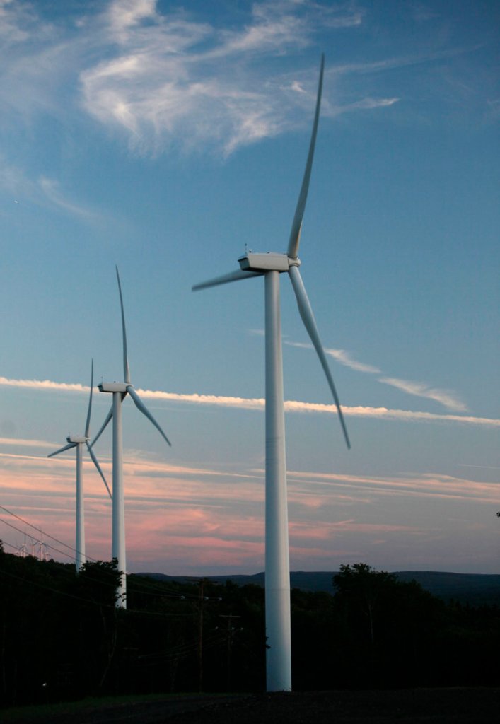 Wind turbines occupy Stetson Mountain in Washington County. Maine now has three more major wind farms: Rollins in Penobscot County, Kibby Mountain in Franklin County and Mars Hill in Aroostook County. Two more are being built.