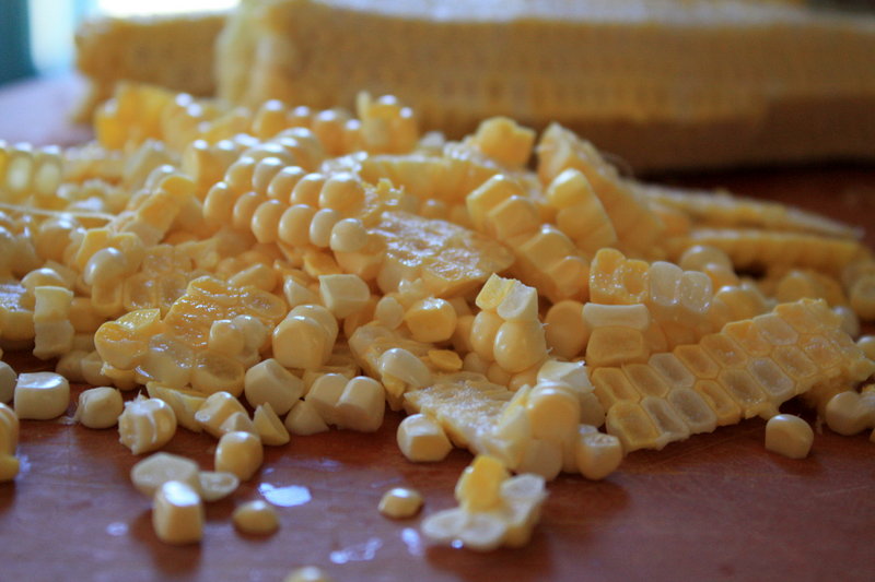 After slicing off the corn kernels, use the cobs to flavor risotto or soup.