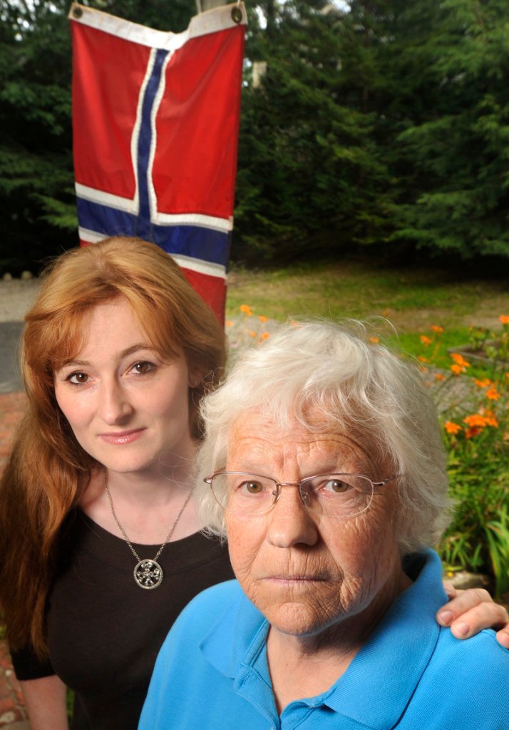 Karin Berling, left, and Anne-Lise Moson are Norwegian immigrants living in Cape Elizabeth.