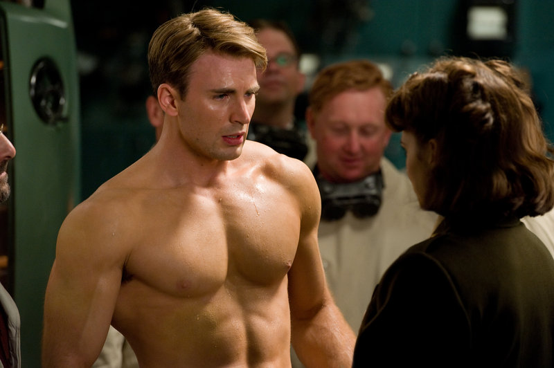 Chris Evans and Hayley Atwell co-star in "Captain America: The First Avenger."