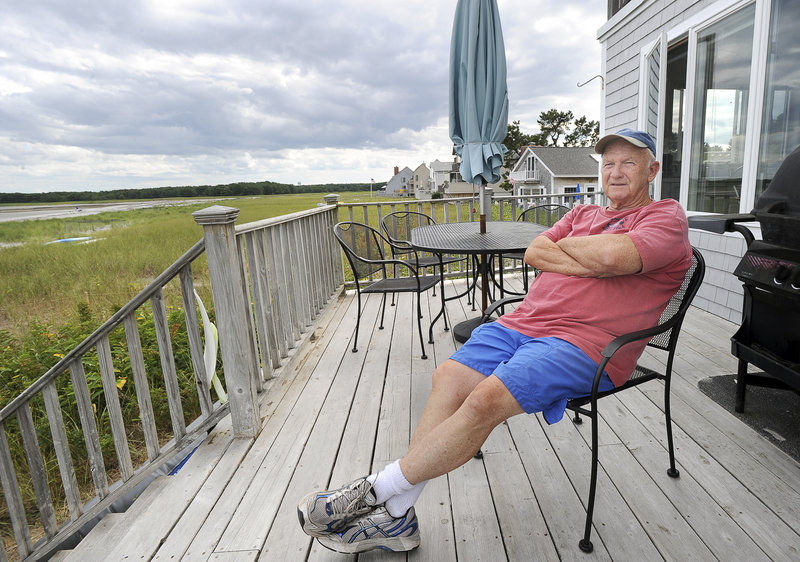 Goose Rocks Beach homeowner Bob Almeder, a retired professor, is one of 24 plaintiffs suing the town of Kennebunkport for trying to expand public beach access. “We all knew when we bought our properties that our deeds were down to the low-water line,” he said.