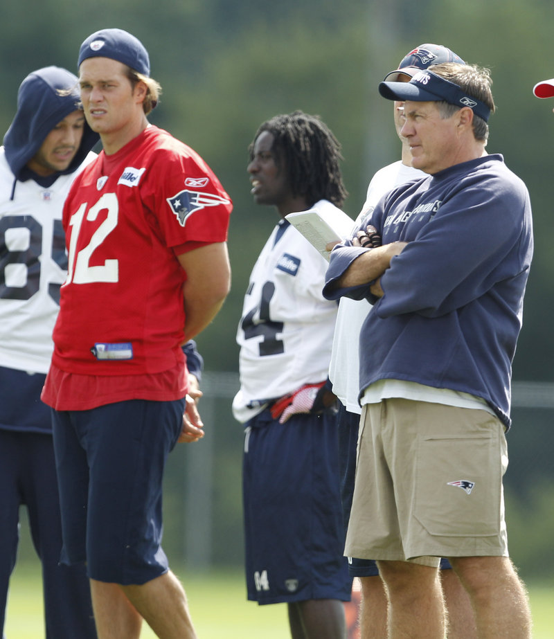 They have a lot to pack into this training camp because of the lockout, but Coach Bill Belichick, right, and quarterback Tom Brady are ready to get the preseason under way.