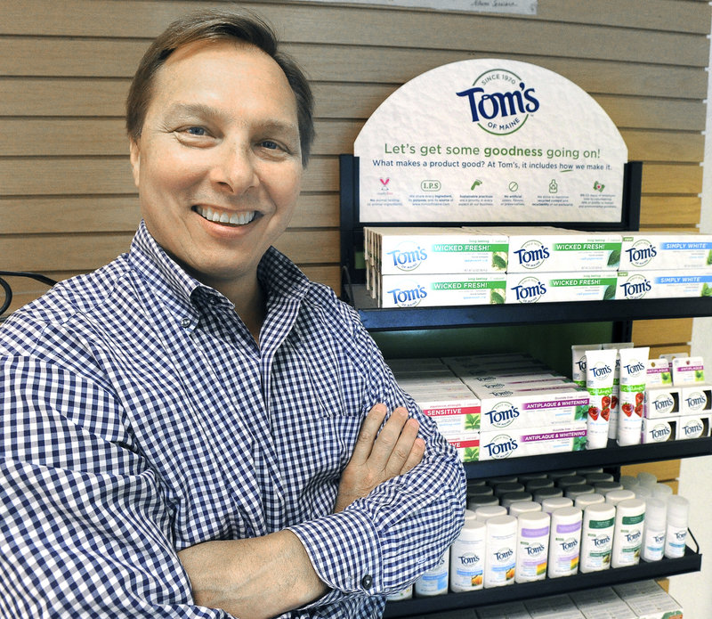 Tom O’Brien, CEO of Tom’s of Maine in Sanford, was drawn to the company by its values of sustainability, philanthropy and respect for the environment.