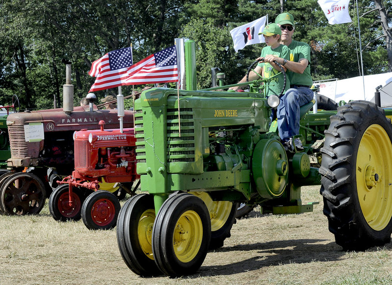 Aspiring farmers get a feel for the land during a barrel tractor ride.