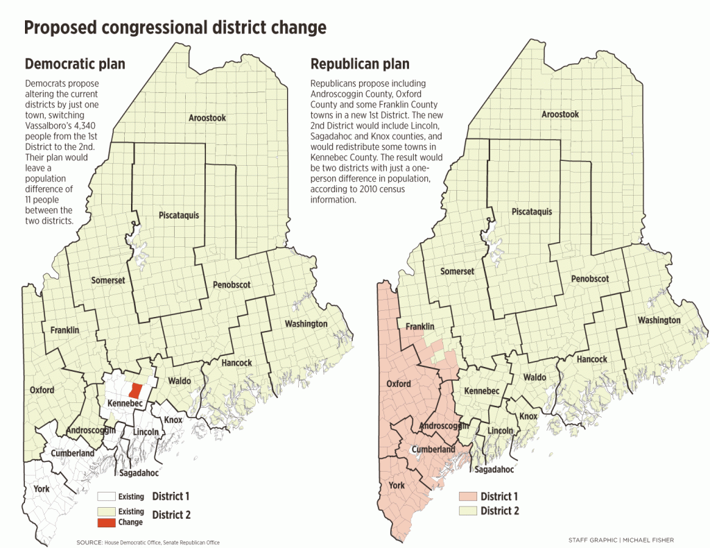 These were the redistricting maps proposed by Republicans and Democrats early in the process. They have each proposed other solutions, but the ultimate decision could end up being in a judge's hands.