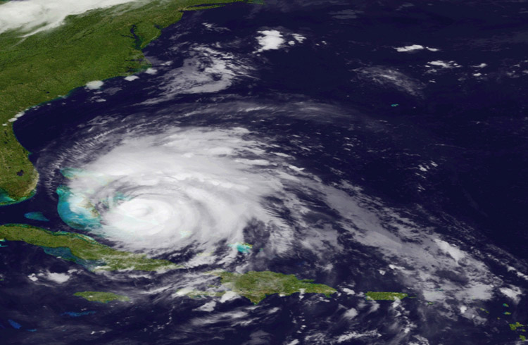 In an image provided by NOAA and made by the GOES East satellite Hurricane Irene is shown as it move over the Bahamas today. Irene could hit North Carolina's Outer Banks on Saturday afternoon with winds around 115 mph and it's predicted to go up the East Coast.