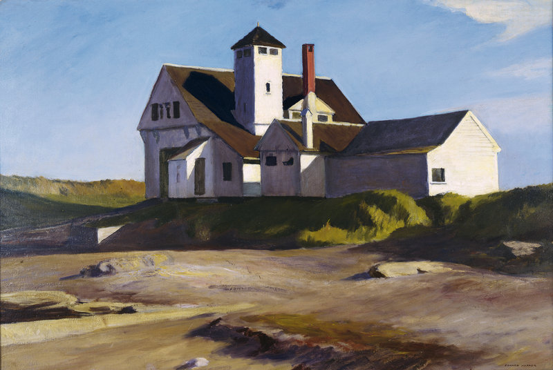 Edward Hopper’s “Coast Guard Station,” 1929, oil on canvas.