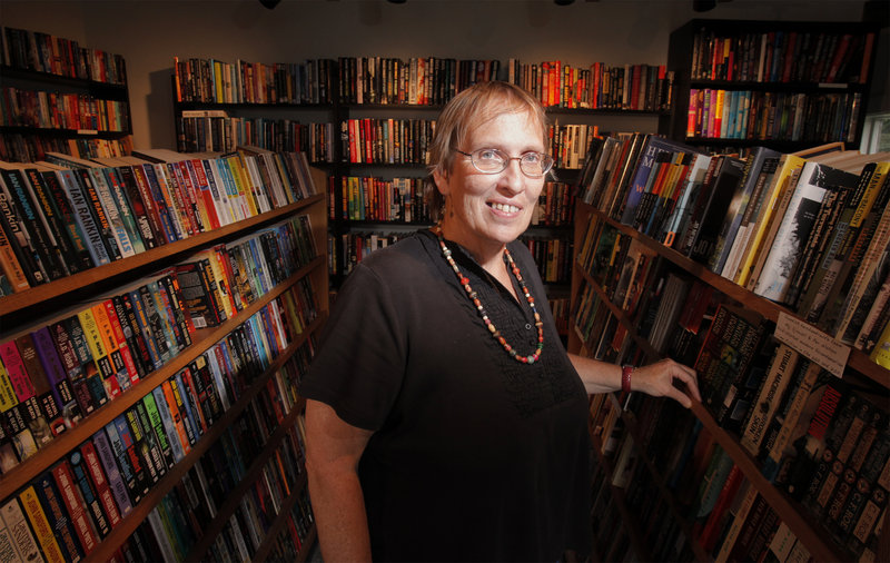 Paula Keeney and her partner opened Mainely Murders Bookstore in their Kennebunk barn-turned-garage-turned-store a few months ago. Their books, all mysteries, range from “cozies” like Christie’s Miss Marple series to dark Scandinavian novels.