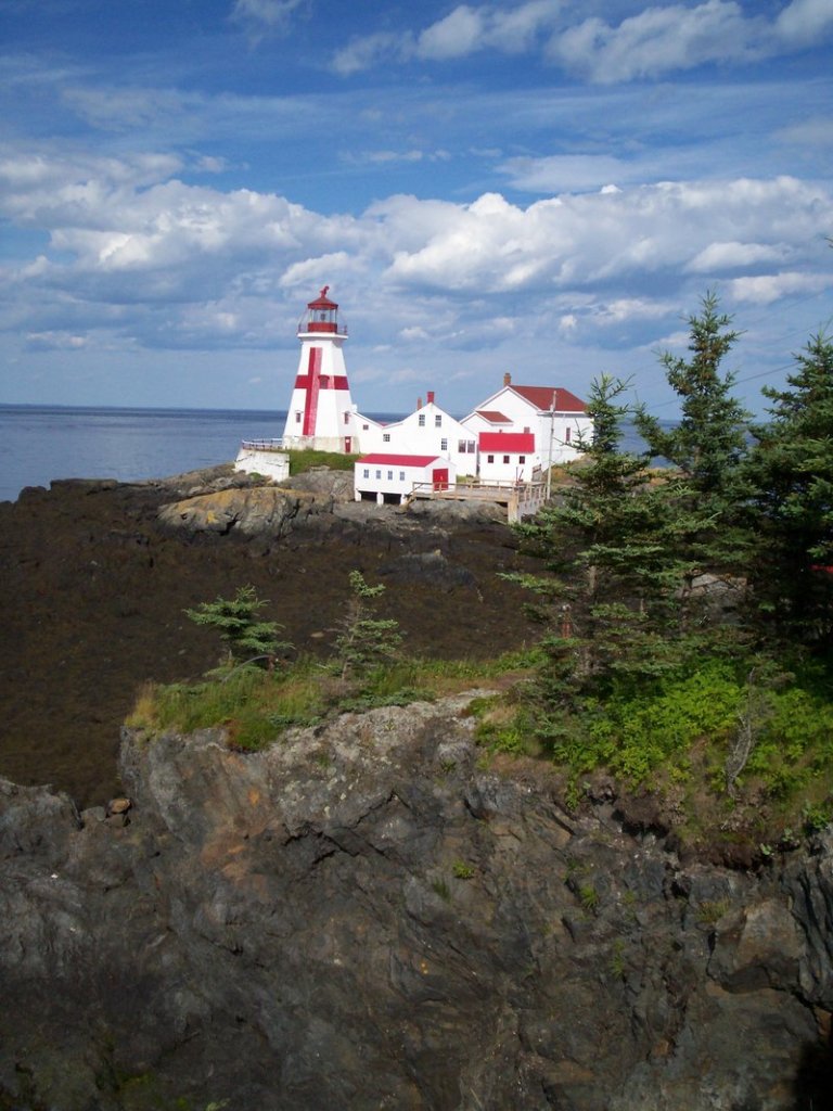 East Quoddy Head lighthouse is accessible only around low tide.