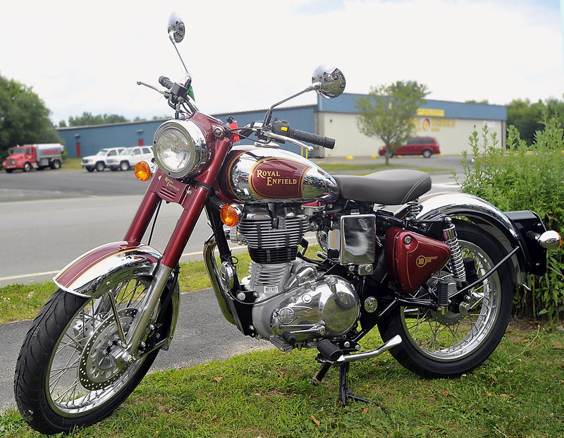 The Classic Chrome C5 Royal Enfield motorcycle offers classic styling, modern engineering and affordable pricing while getting 70 miles a gallon.
