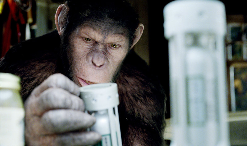 Andy Serkis plays Caesar the chimp in “Rise of the Planet of the Apes.”