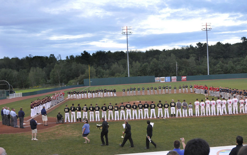 Eight teams, one winner and a berth in the American Legion World Series on the line as the teams lined up Thursday for the opening ceremonies of the Northeast Regional at The Ballpark in Old Orchard Beach.