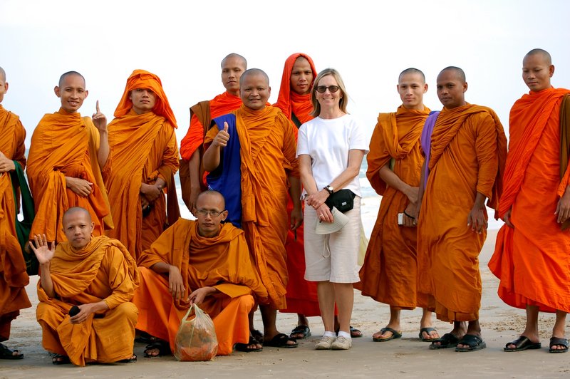 Barbara Adrian, a teacher at Portland and Deering high schools for 10 years, taught conversational English to Buddhist monks in Thailand during a 2008-2009 sabbatical.