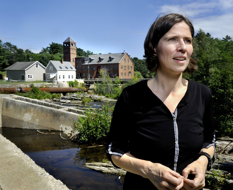 Landis Hudson, executive director of Maine Rivers, says of part of the Royal River, "It looks like a lake, but it has none of the health or vitality of a natural lake. It's part of a whole system that has been greatly altered over the years." The town of Yarmouth is planning to draw down the river at the Bridge Street dam to inspect the dam and the riverbed.