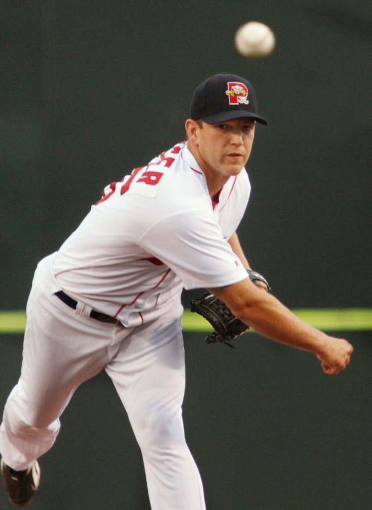 Charlie Haeger, a knuckleball pitcher who is 2-0 with a 3.71 earned-run average in three starts for the Portland Sea Dogs, threw 115 pitches Tuesday night, striking out nine in seven innings.