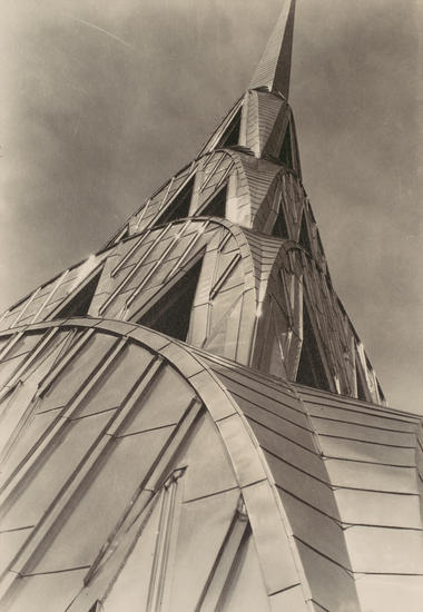 Margaret Bourke-White’s “Chrysler Building, New York,” ca. 1930–31, gelatin silver print.
