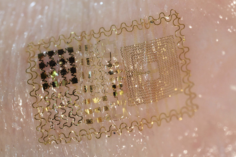 A wireless patch like this may someday track a patient’s vital signs.