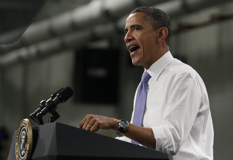 President Obama told workers at Johnson Controls in Holland, Mich., Thursday, “There is nothing wrong with our country. There is something wrong with our politics.”