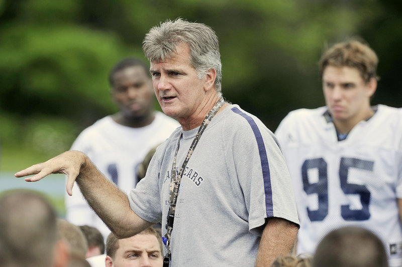 Jack Cosgrove, the University of Maine football coach, has been forced to recruit more and more in larger states, simpy because that's where he can find a larger number of quality players. The flip side is fewer and fewer Maine-bred players are in his program.