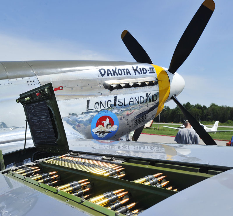 Some of the aircraft displayed firepower, too, including this P-51 Mustang.