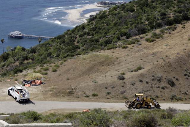 The site of a proposed development of U2 guitarist The Edge overlooks the Pacific Ocean in Malibu, Calif.