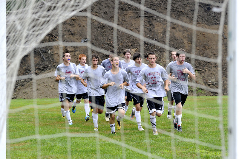 The Thornton Academy boys soccer team gets its preseason training under way Monday, joining other high school fall sports teams across most of Maine in their three weeks of workouts before games and events are held. The Trojans hope to improve on their 2-14 record in 2010.