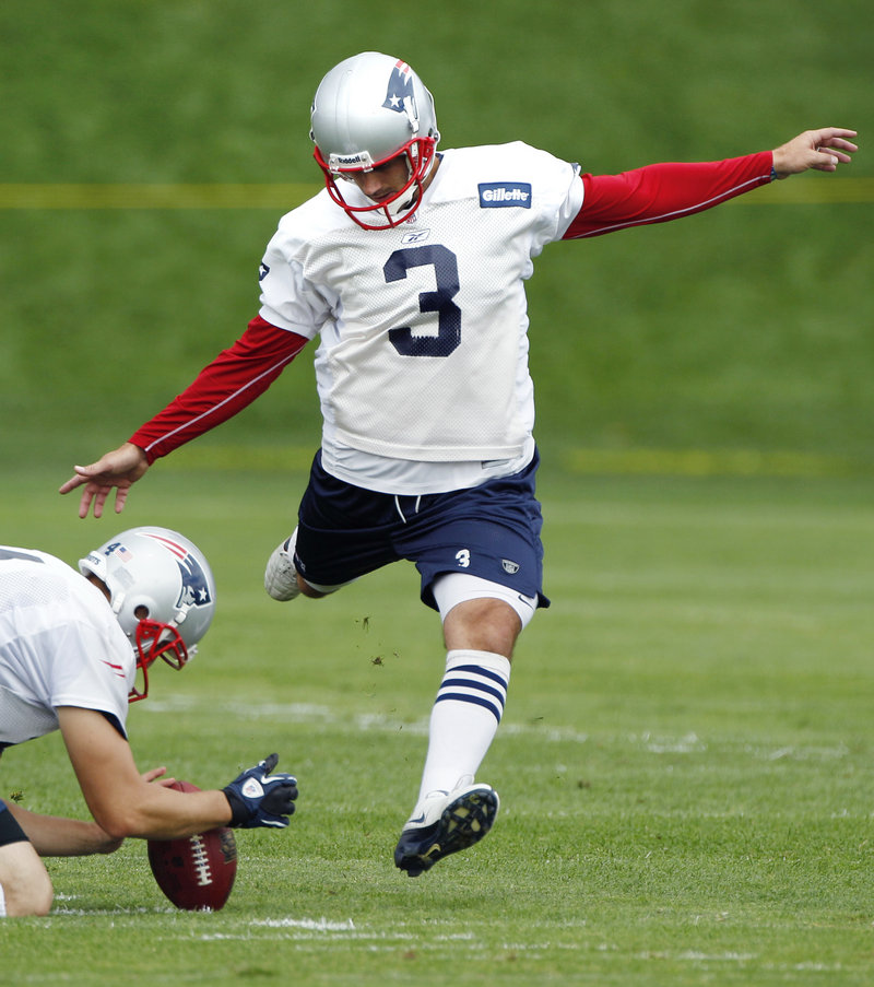 Stephen Gostkowski of the New England Patriots will be kicking off from the 35 instead of the 30 because of a new rule this season, but doesn’t believe it will affect his style.