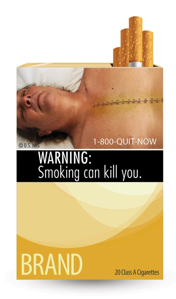 This is one of the nine new warnings cigarette makers must use by the fall of 2012.