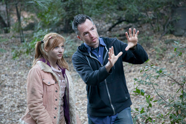 Kyle Rankin directs actress Pauline Cohn in "Nuclear Family," a post-apocalyptic thriller that may come out as a feature on DVD, a TV series or an Internet series.