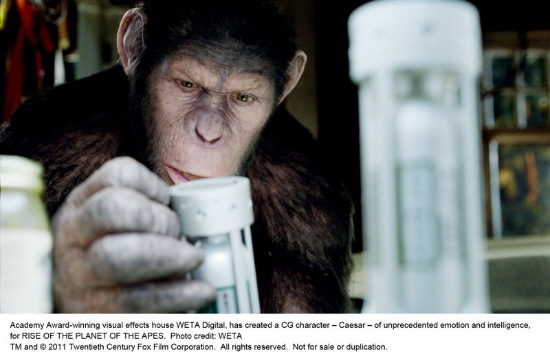 Caesar, an intelligent ape, makes a discovery in the new film, "Rise of the Planet of the Apes." A syndicated cartoonist's comparison of the movie to members of AARP is objectionable, the group's national president says.