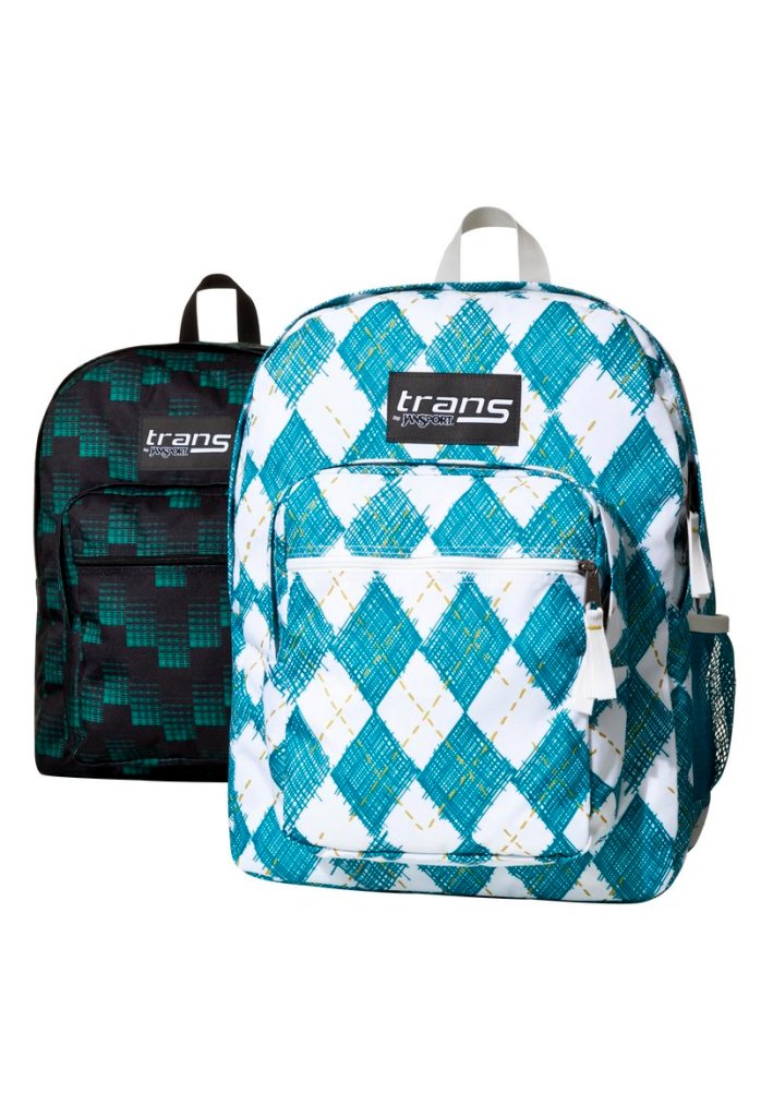 Trans by Jansport backpacks in argyle prints are available at Target for $29.99.